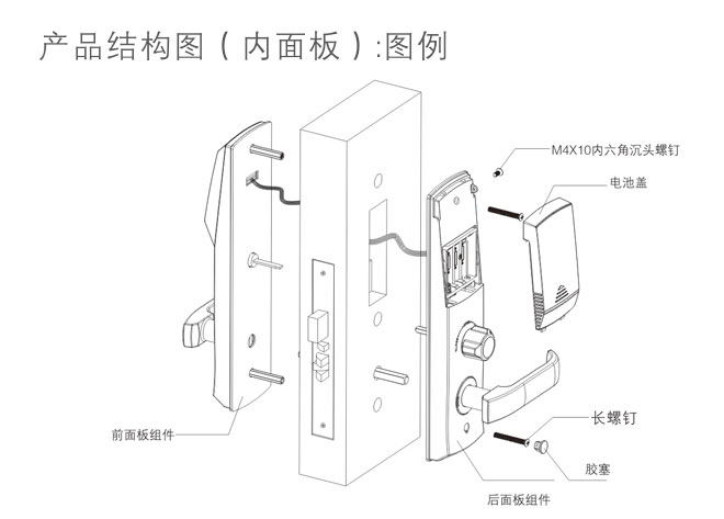 HZ-69531 貝越 智能酒店鎖 內(nèi)面板